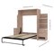Bestar Cielo 99W Full Murphy Bed with Floating Shelves and Drawers (98W), Rustic Brown & White 80891-000009 - alternate 8